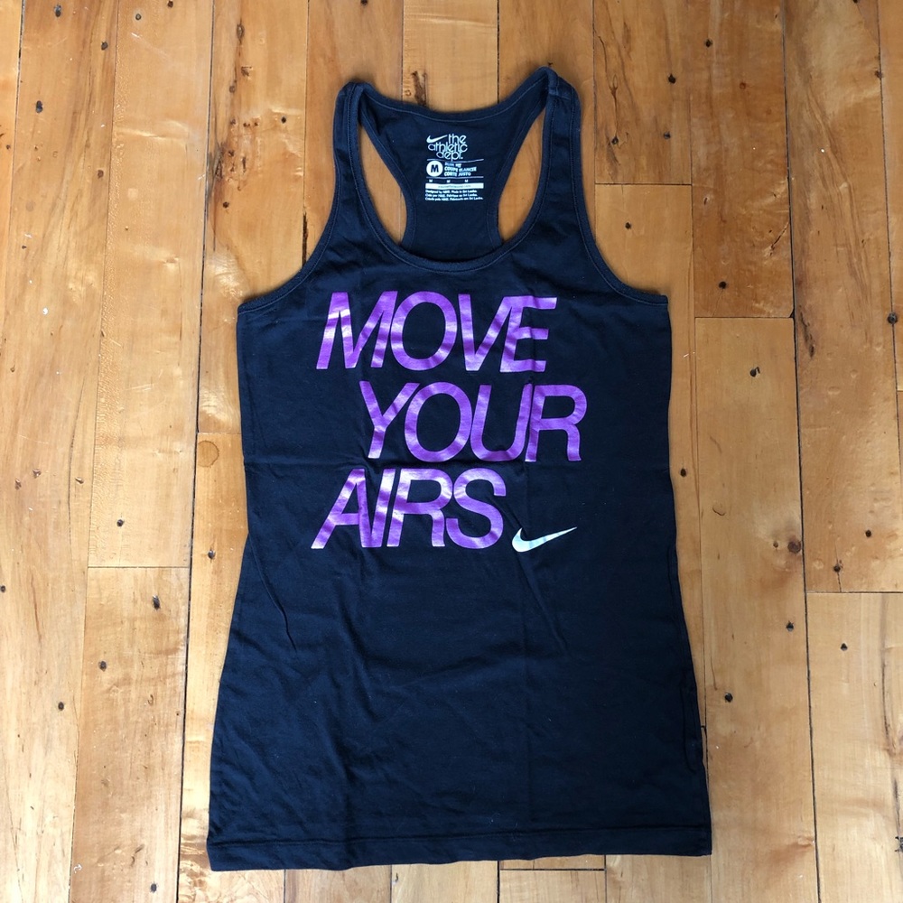 NIKE RACER BACK TANK “MOVE YOUR AIRS”